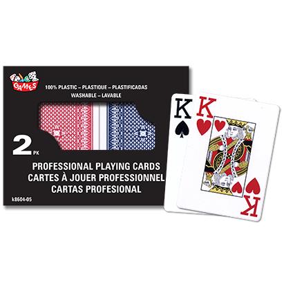 PLAYING CARDS - 2PK 100% PLASTIC