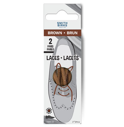 27" LACES - ROUND (2PR) BROWN
