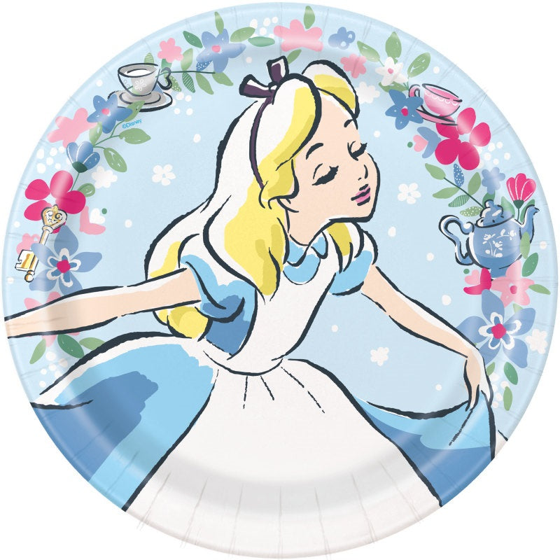 Disney Alice in Wonderland Round 9" Dinner Plates  8ct