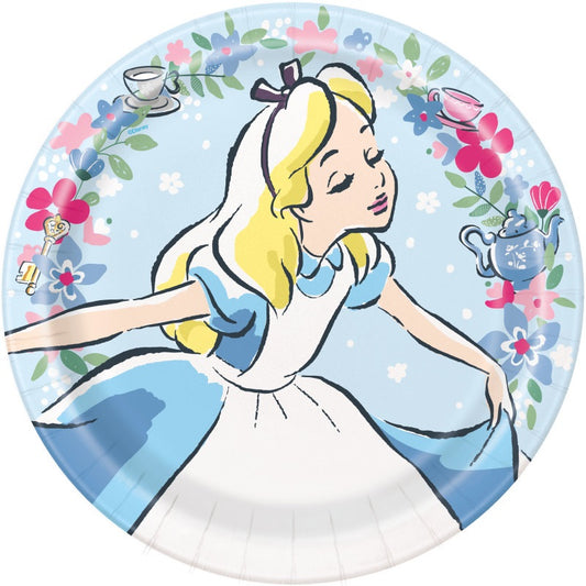 Disney Alice in Wonderland Round 9" Dinner Plates  8ct