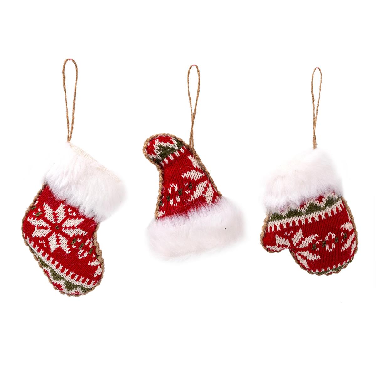 Deco N. Xmas Hanging Ornament, 3/s, cht