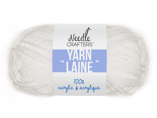 Needlecrafters: 50g Acrylic Yarn Standard Ball Dyed I) White