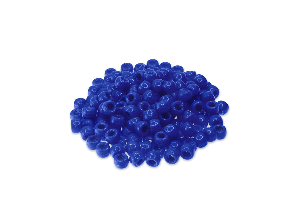 Pony Beads: 9mmx6mm Barrel Standard x175 E) Royal Blue