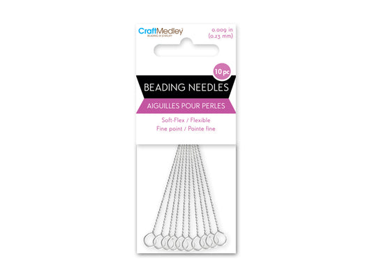 Beading/Jewelry Tool: Flex-Twist Beading Needles Fine x10 .23mm