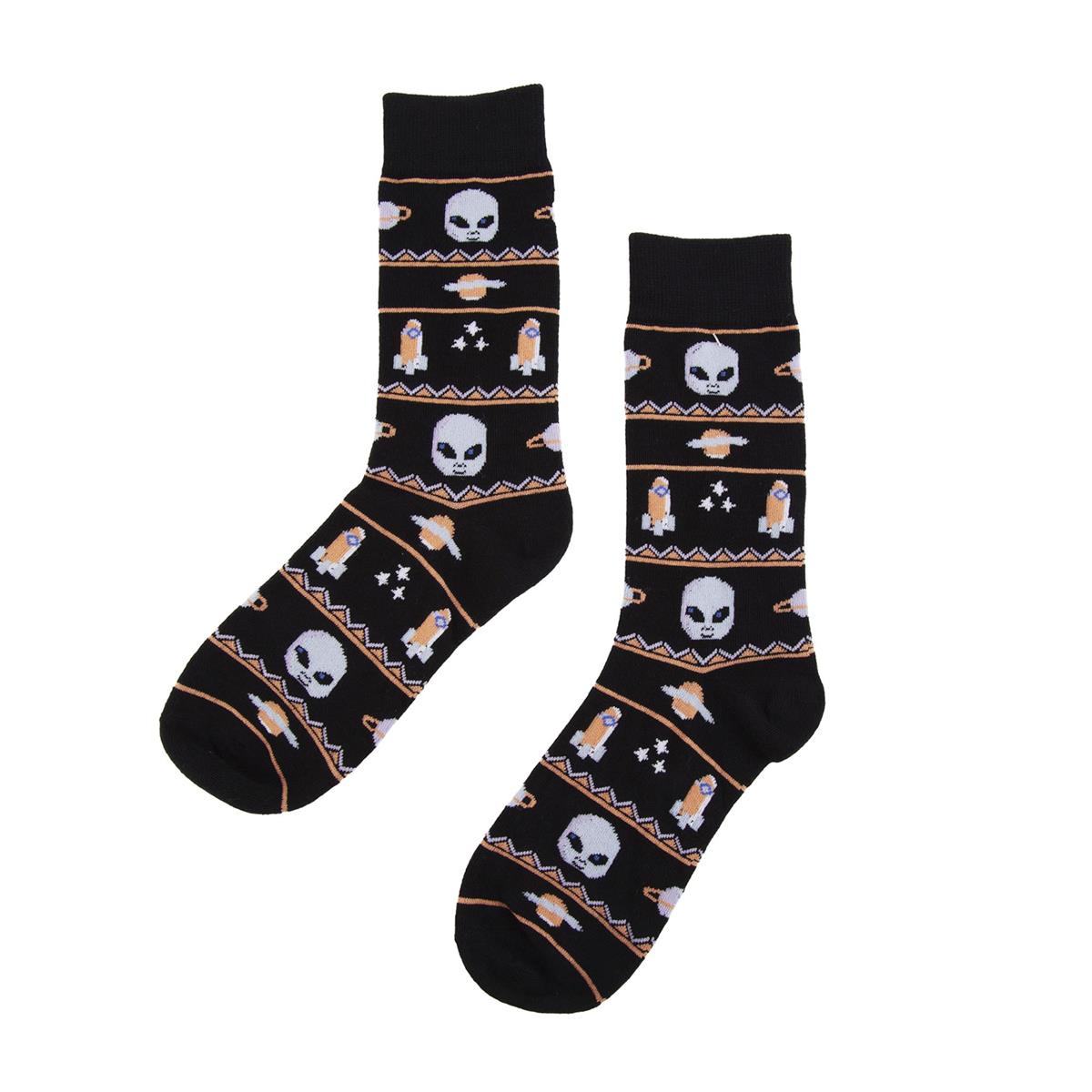 SOX, Men's Socks, Aliens & Space ,cotton/polyester/spandex, hc