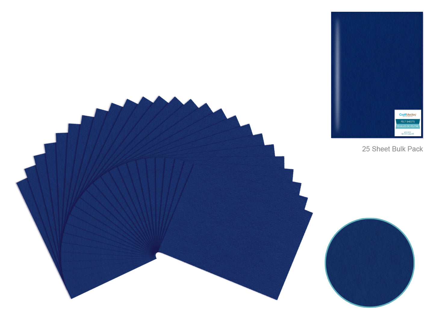 Felt Sheets: One 9"x12" Premium Bar-Coded Y) Deep Blue