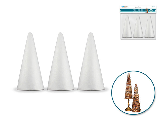 Polyfoam Cone: 4"x2.4" 3/pk