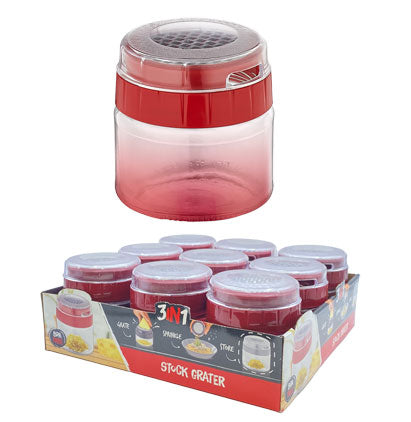 GLASS GRATER-300ML-RED