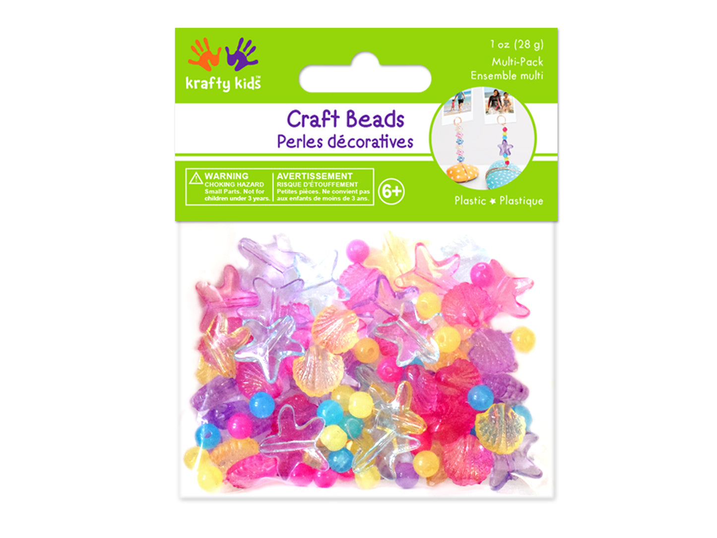 Acrylic Beads: 28g Multi-Packs A) Seashells
