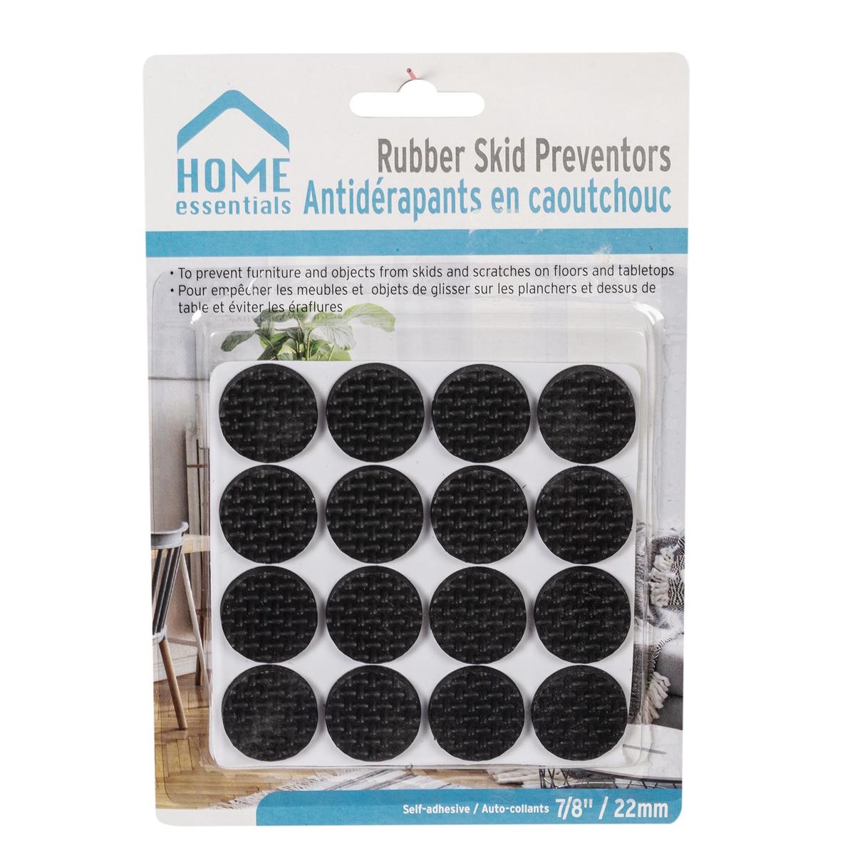 H.E. 16-pc 7/8" Dia Skid Preventors Rubber, b/c