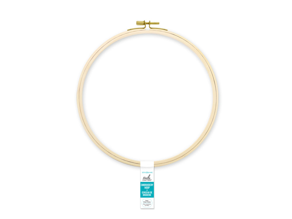 Needlecrafters: 10" Embroidery Hoop w/Brass Clamp