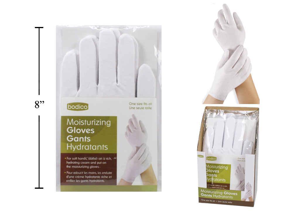 Bodico, Moisturizing Gloves, White, Polybag w/insert, 12/display(HZ)