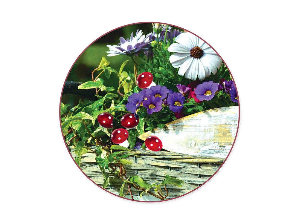 Craft Decor: Mini Foam Mushroom Picks 16pc (1cmx8/1.5cmx8)