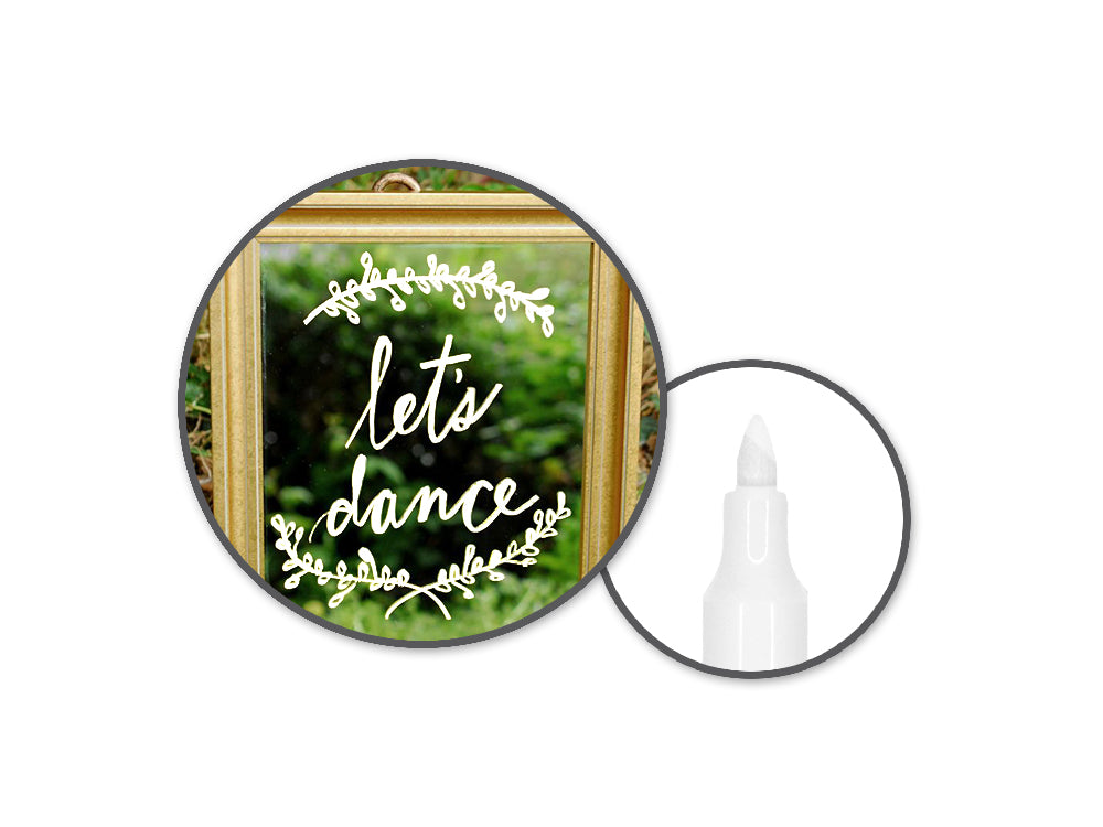 Metallic Marker: 1.2mm Fine Point F) White