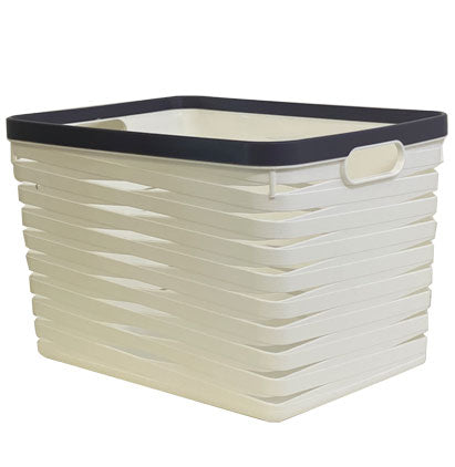 RECT. PP BASKET-WHITE-XS 21.5*14.5*11