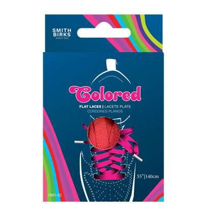 55" FLAT LACES-HOT PINK (2PRS)
