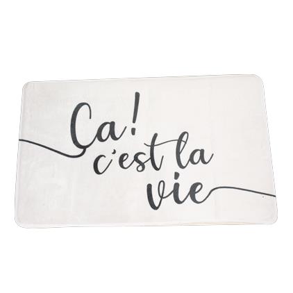 CCLV-MICROFIBRE BATH MAT-WHITE 20X30"