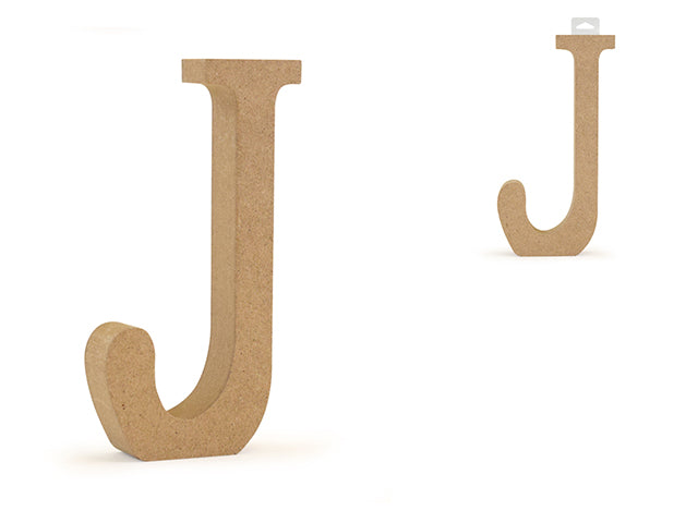 Wood Letters: 5 1/8" MDF Standing J