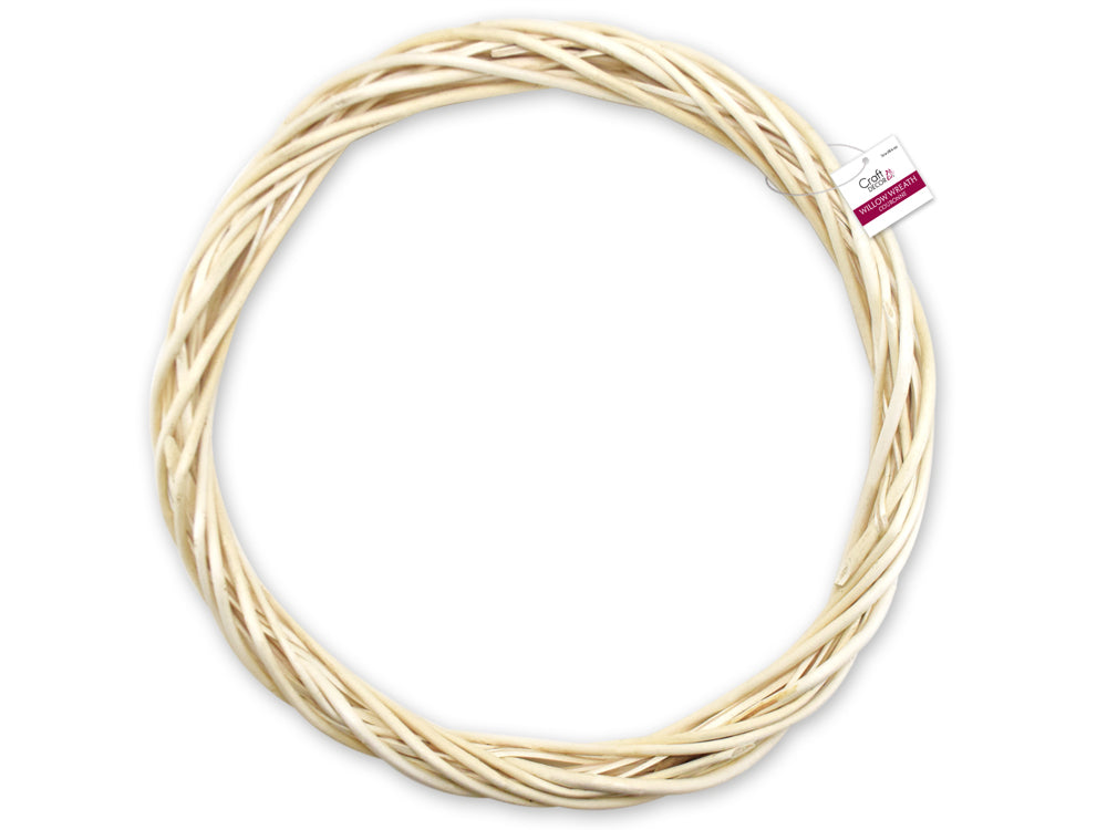 Craft Decor: 16" Willow Wreath 1 5/8"(T) Natural