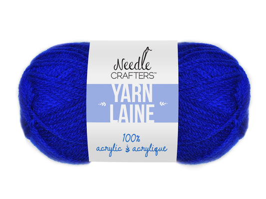 Needlecrafters: 50g Acrylic Yarn Standard Ball Dyed H) Royal Blue