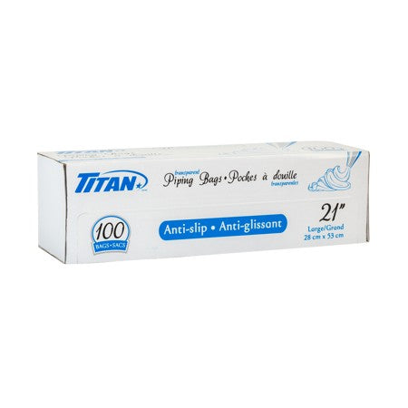 LARGE CLEAR PIPING BAGS 21" 100/PK x 10/CASE (3333101)