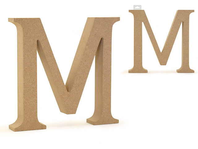 Wood Letters: 5 1/8" MDF Standing M