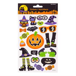 Hoot Hween Paper Stickers w/ Foil , 2 Sheets Each , Header