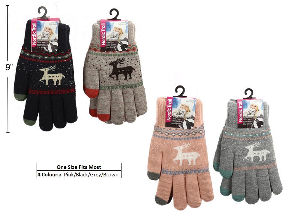 Nordic T. Ladies Touch Screen Magic Gloves, 4/s, one size, header