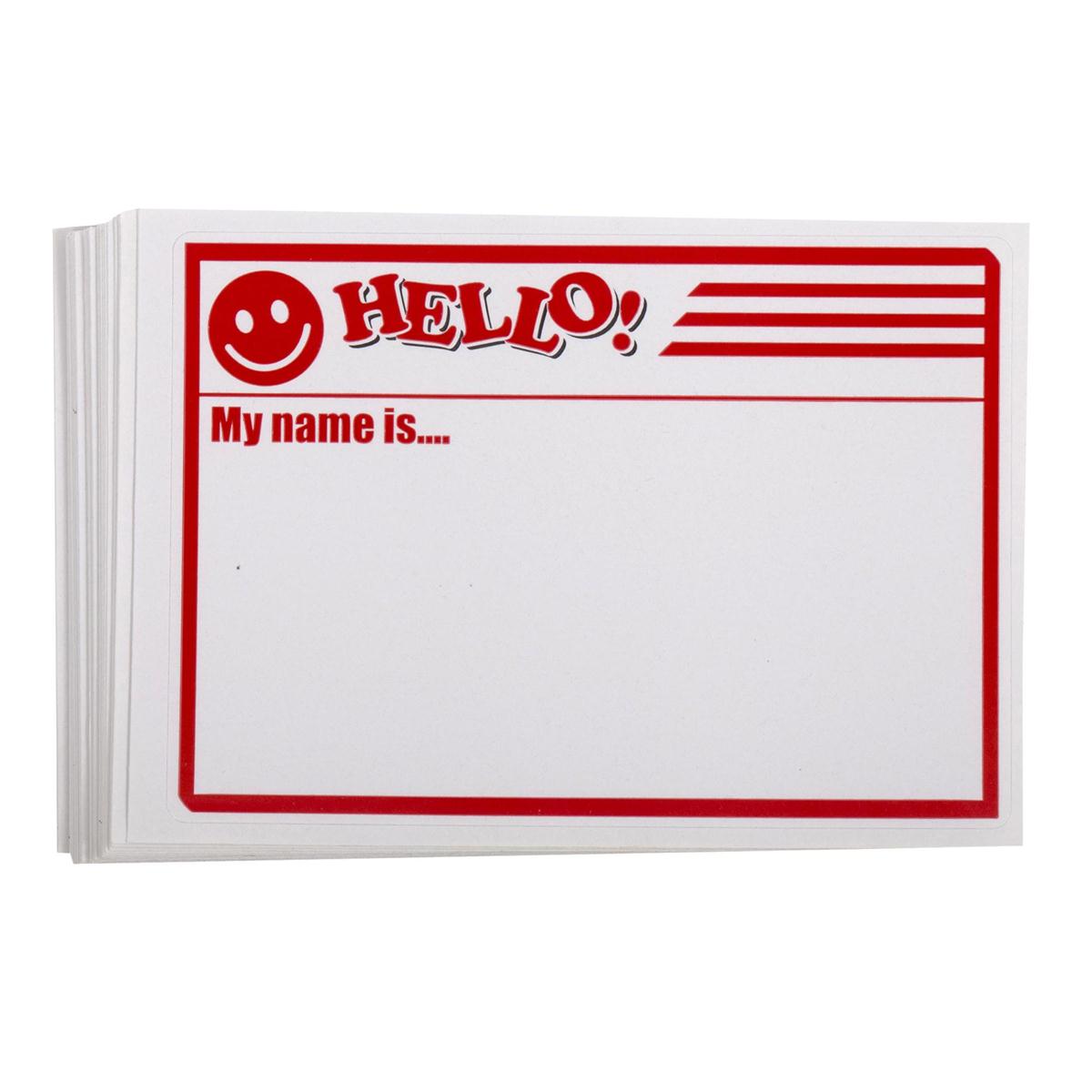 O.WKs. 30-pc Name Tag, 3-5/16" x 2-3/8", clam pack
