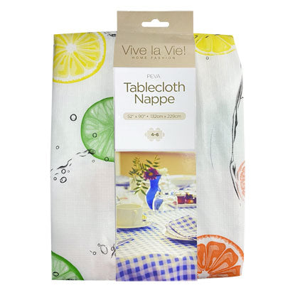 PEVA T/CLOTH-RED FLOWER-52X90