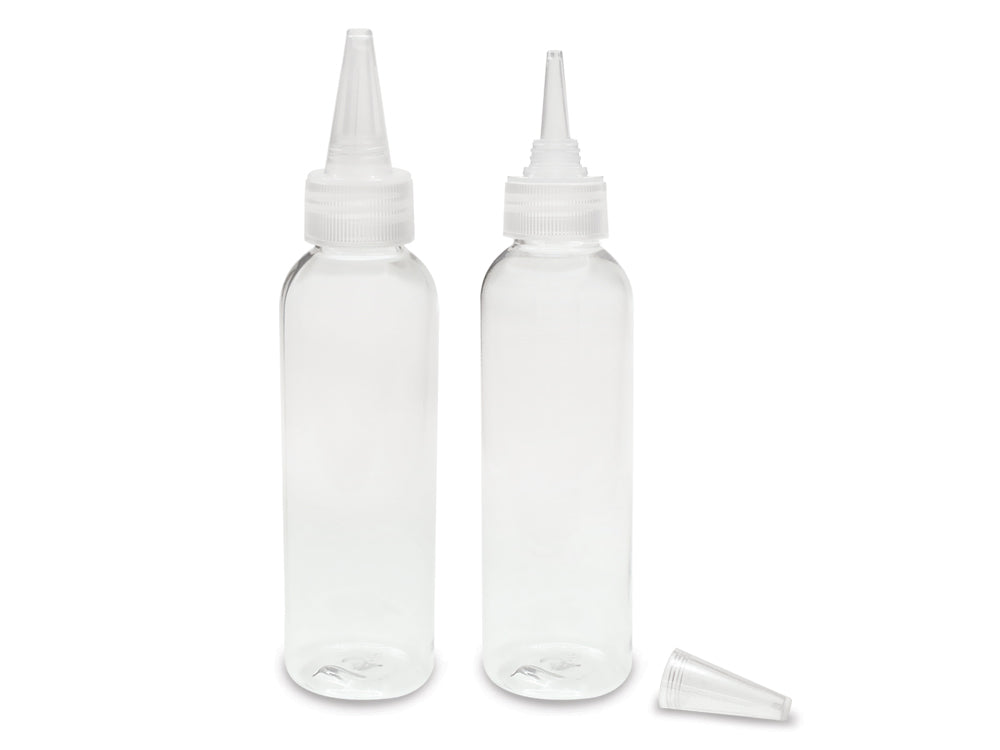 Plastic Bottle: 120ml EZ-Squeeze Clear Paint & Glue Applicator x2