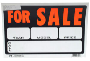For Sale Auto Sign