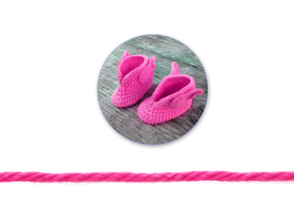 Needlecrafters: 50g Acrylic Yarn Standard Ball Dyed E) Pink Blush