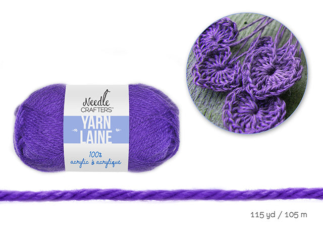 Needlecrafters: 50g Acrylic Yarn Standard Ball Dyed F) Grape Sherbert