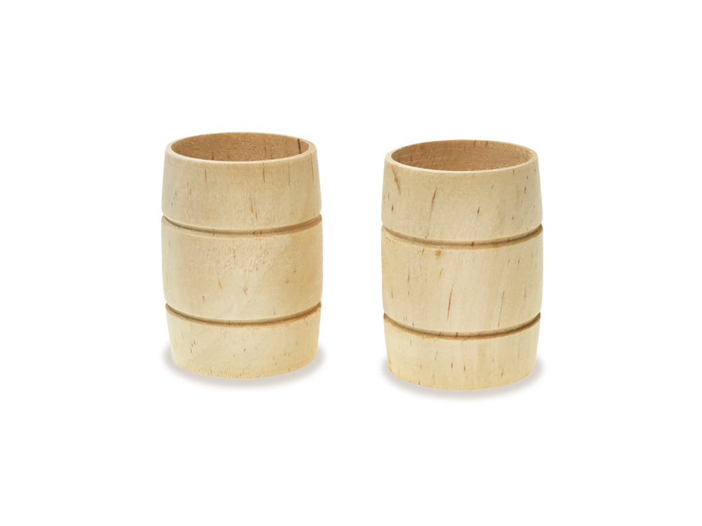 Craftwood: 2"x1.5" Mini Barrels 2pc Natural Routered