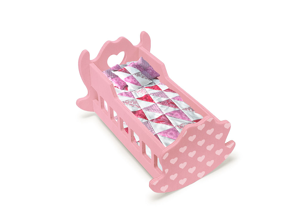 Wood Craft: 6"x3.25"x4.25" DIY Baby Cradle