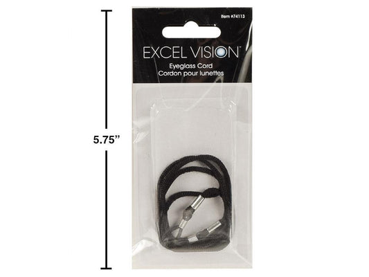 Excel Vision, Eye Glass Nylon Cord, Black col only, b/c