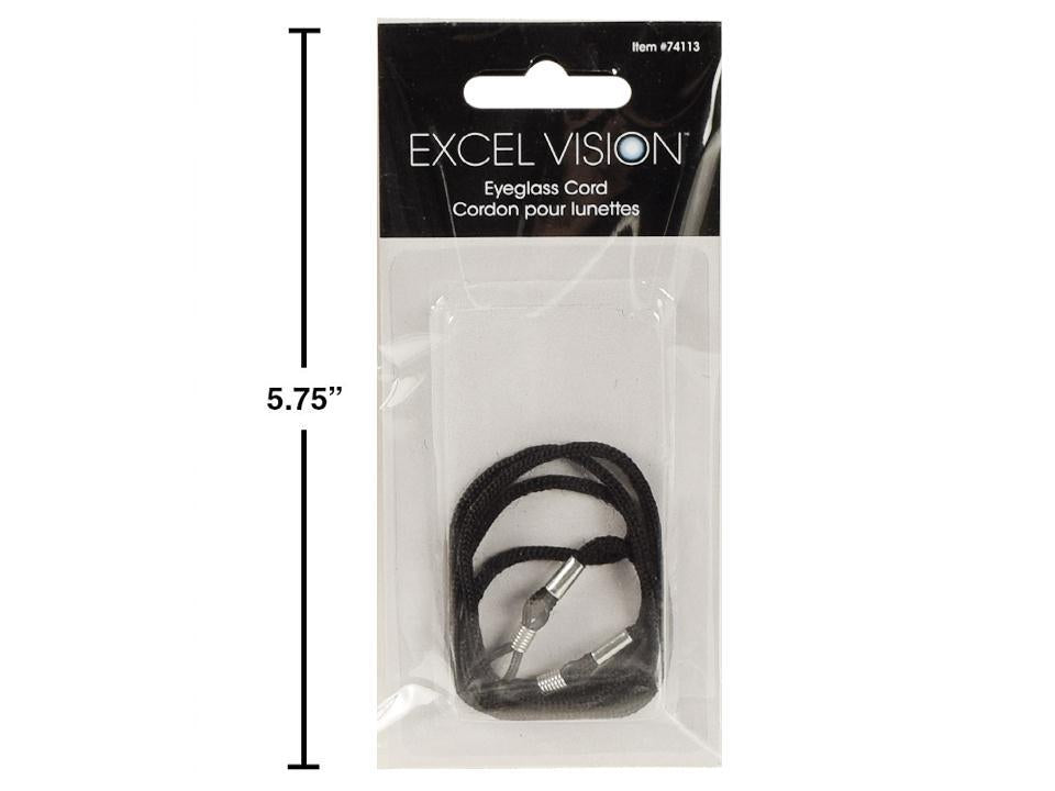 Excel Vision, Eye Glass Nylon Cord, Black col only, b/c