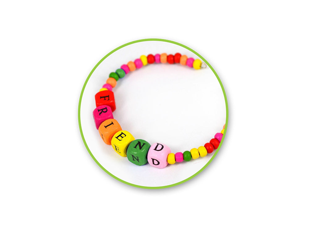 Wood Beads: 8mm Alphabet Beads 70/pk Asst B) Multi Mix