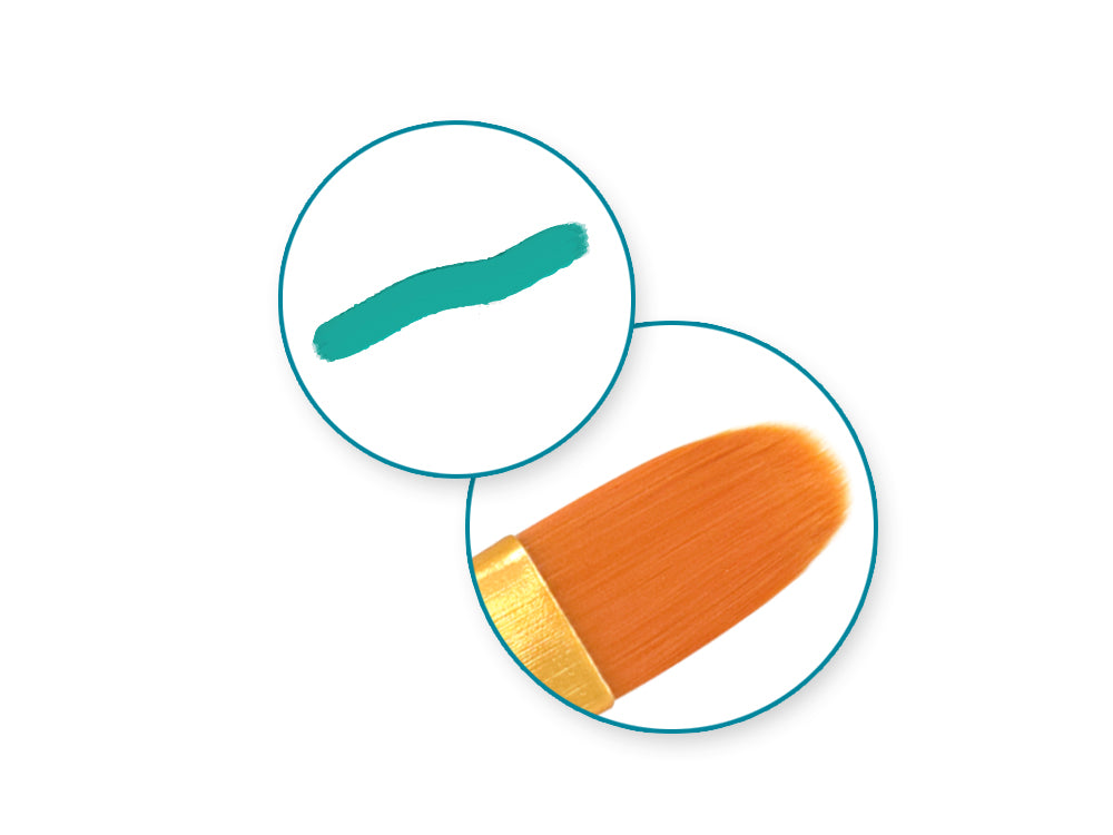 Artist Brush Set: Deluxe Taklon Brush Sets x5 Wood Handle B) Filbert