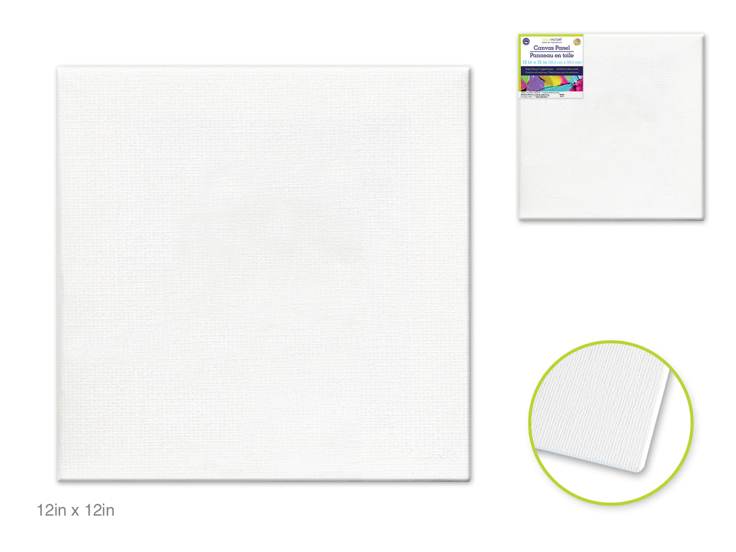 Canvas Panels Primed: 12"x12" Artist Quality