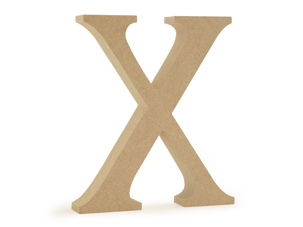 Wood Letters: 5 1/8" MDF Standing X