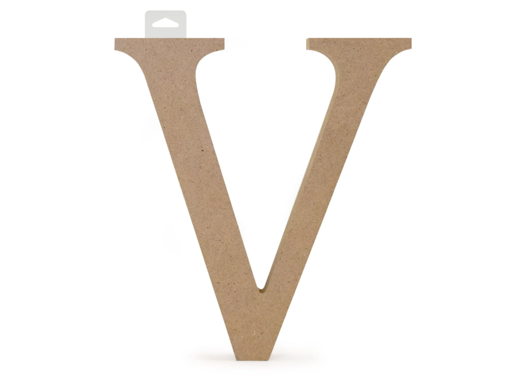 Wood Letters: 5 1/8" MDF Standing V