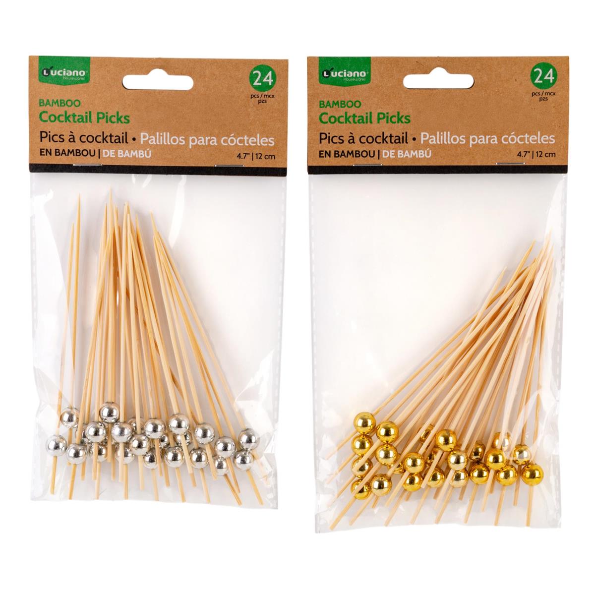 Luciano 24-pc Cocktail Picks, 2 colors, PBH
