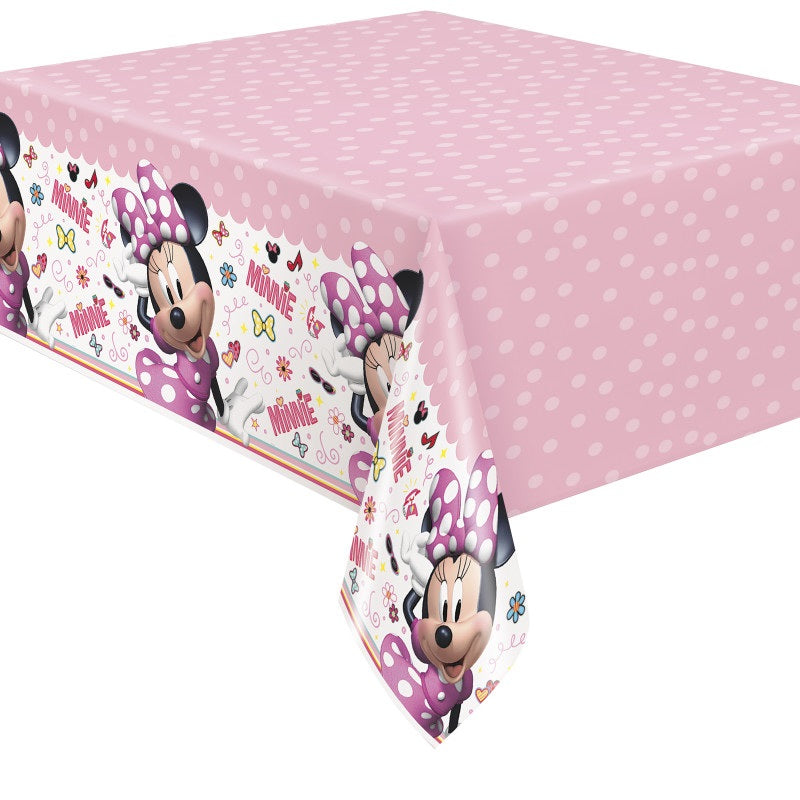 Disney Iconic Minnie Mouse Rectangular Plastic Table Cover  54" x 84"