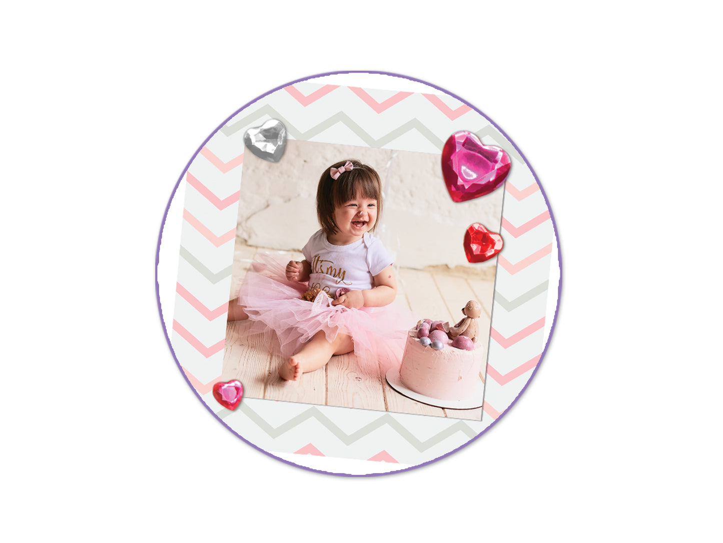 Paper Craft Sticker: 8.9x13.7cm Heart Gems 38ct A) Pink Hearts