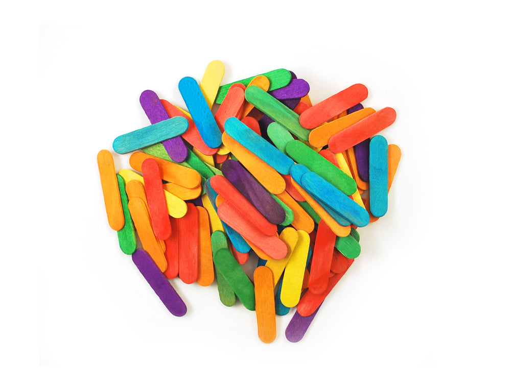 Craftwood: Mini Craft Sticks 120/pk Colored