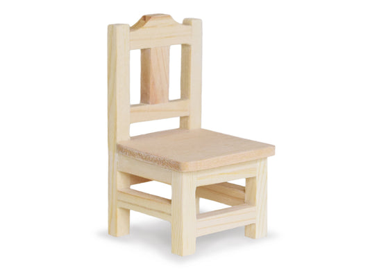 Wood Craft: 5.3x5.3x9.5cm DIY Mini Dining Chair