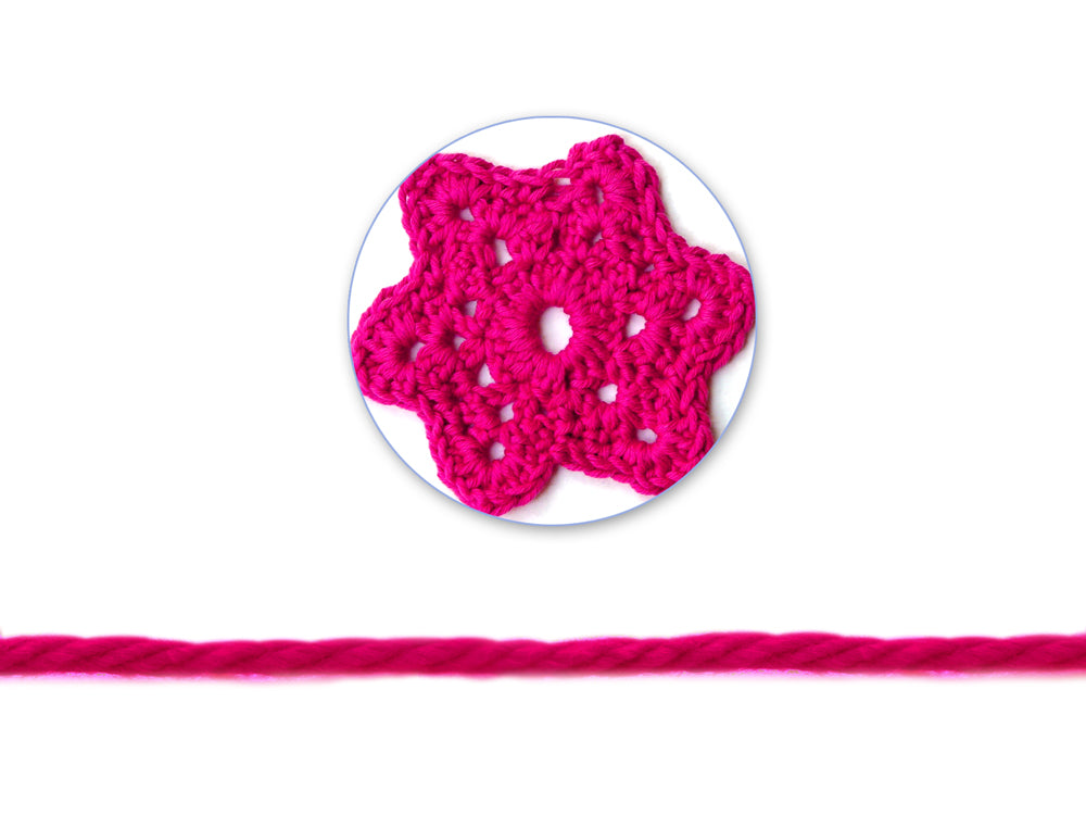 Needlecrafters: 50g Acrylic Yarn Standard Ball Dyed U) Hot Fuchsia