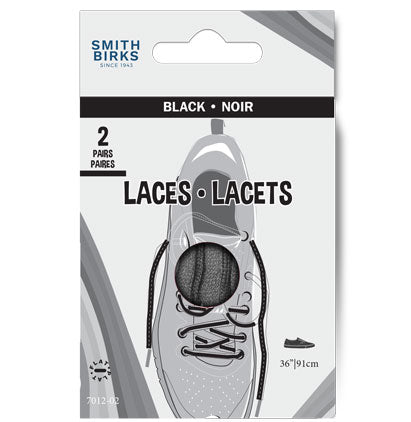 36" LACES - SPORT (2PR) BLACK